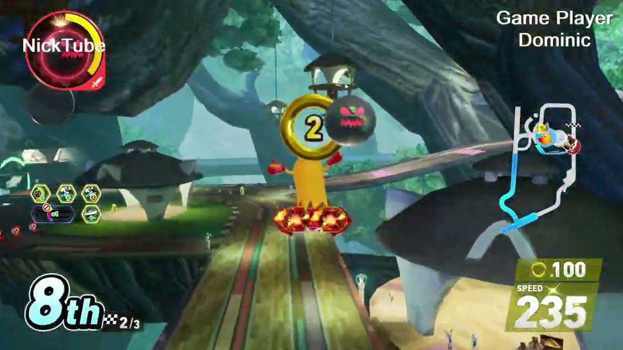 Cleyde  -  O  Pac-Man Fantasma (Amarelo) no Sonic Racing Crosswords (Versão para crianças)