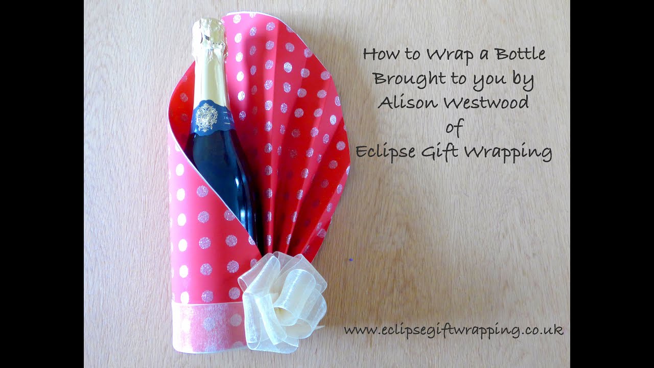 How to gift wrap a bottle of wine.