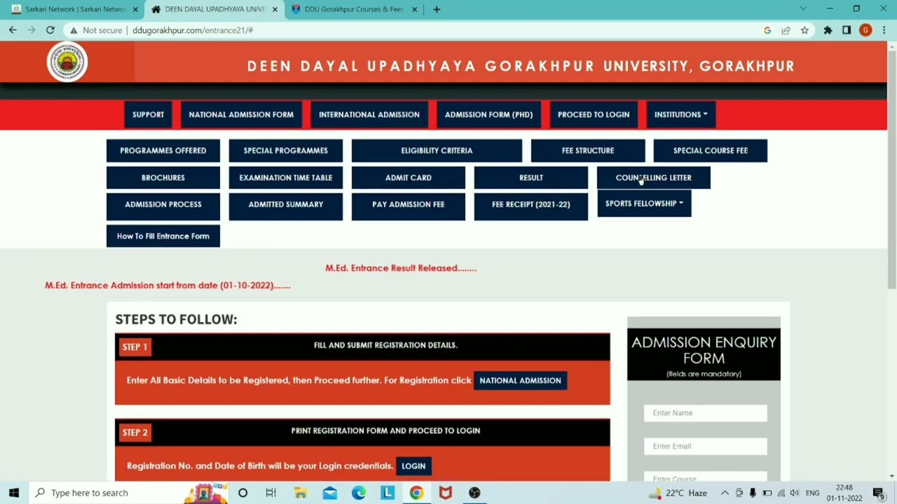 DDU University Admission 2023 | DDU Gorakhpur University Admission Open 2023