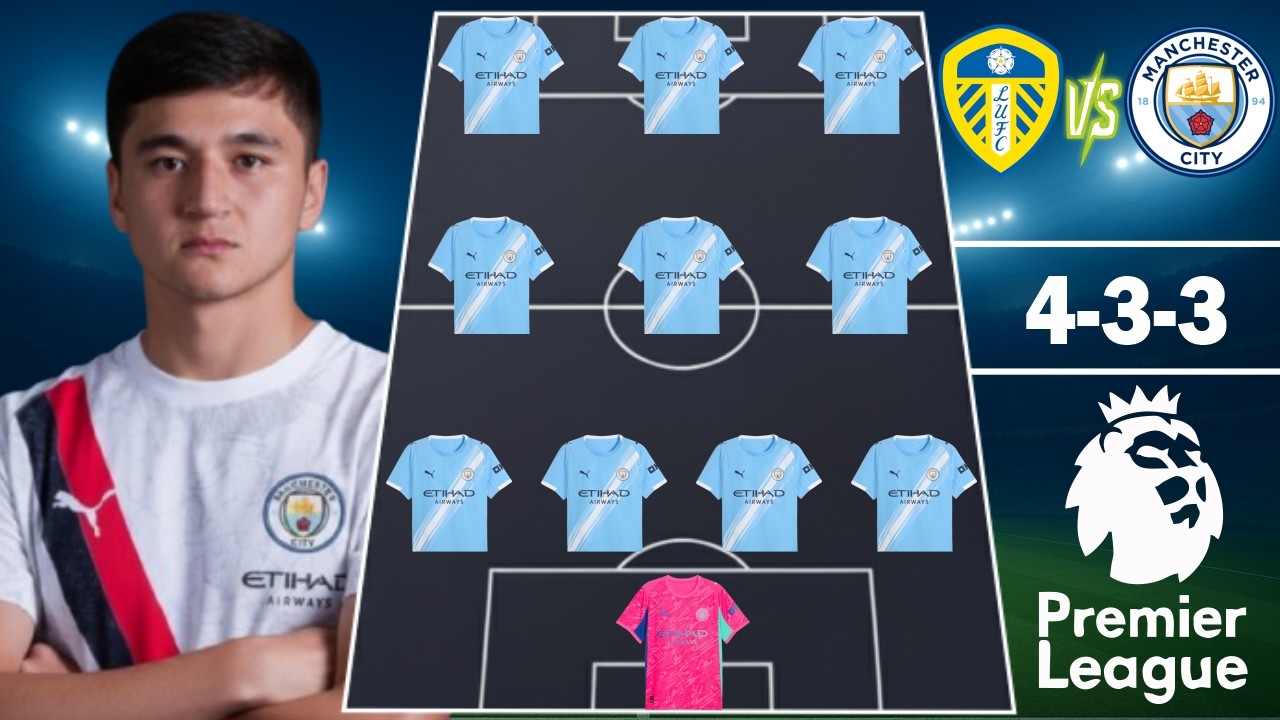 🔥 Leeds United vs Man City: Man City Potential Lineup (4-3-3) 🔥 Premier League 2025/26