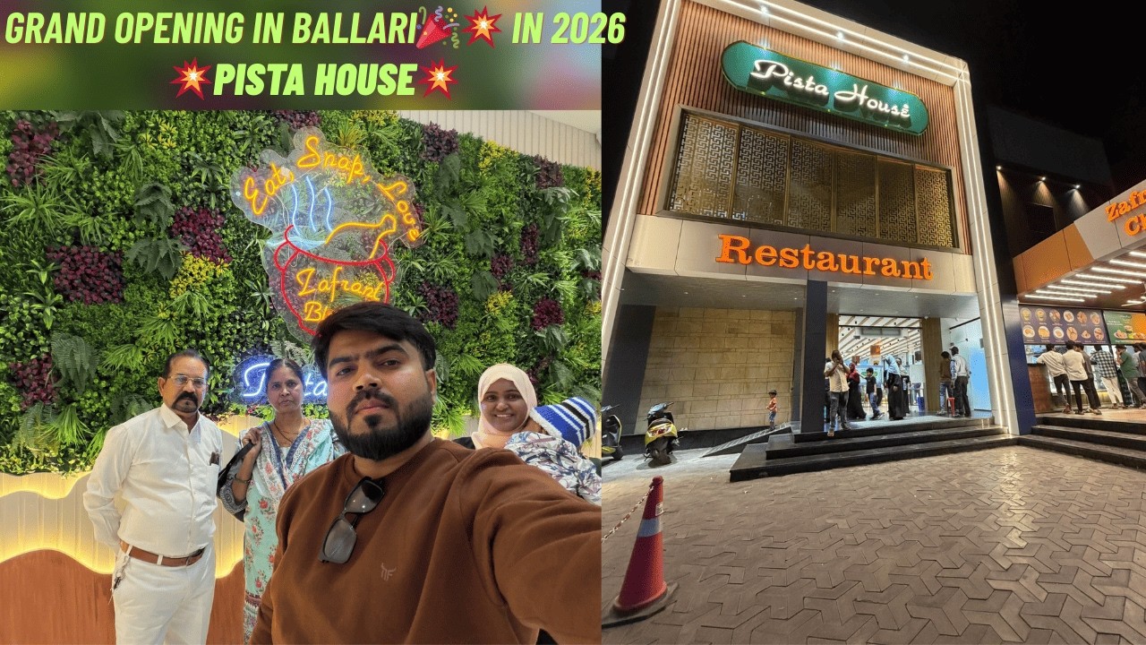 GRAND OPENING in BALLARI | World-Famous Pista House Finally Here| Honest Review+ Biryani Taste Test