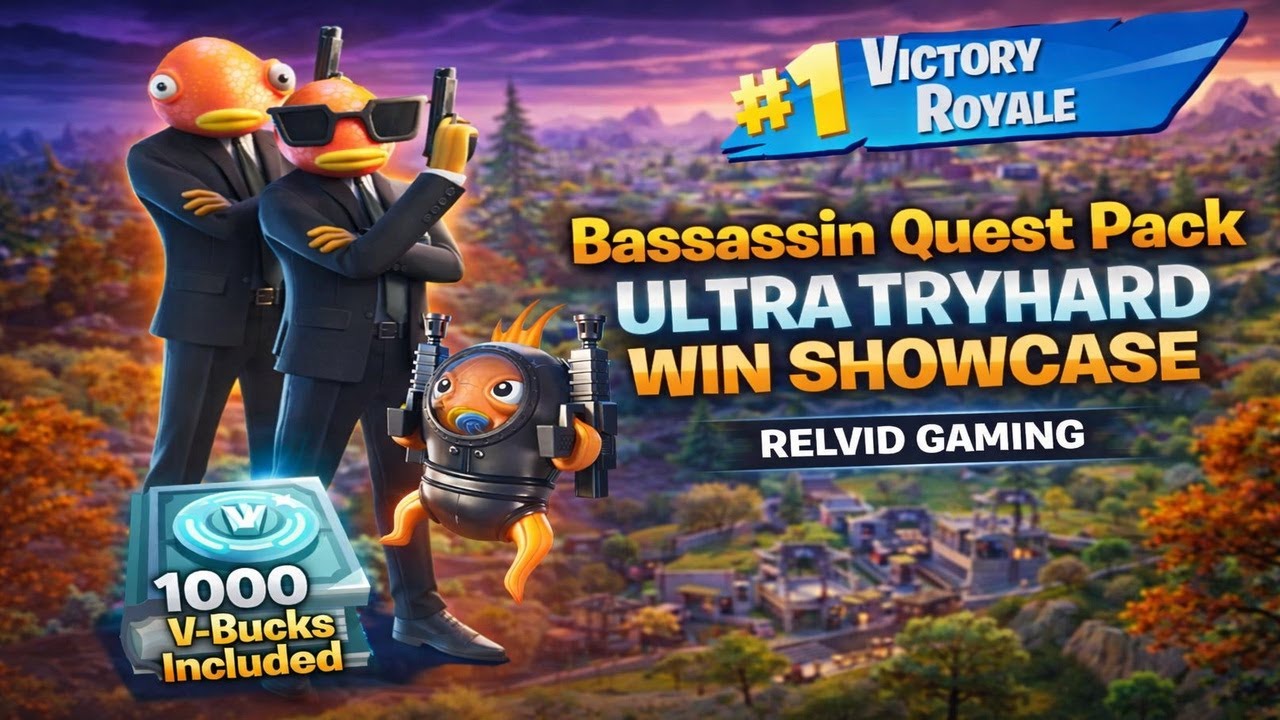 Bassassin Quest Pack 🔥 1000 V-Bucks Included + TRYHARD Victory Royale | Fortnite 2026 PART 17 |