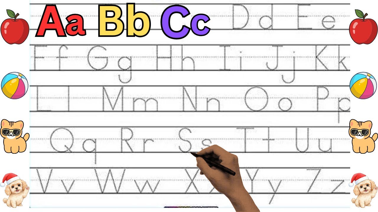 Learning Alphabets Through Tracing | ABCD | abcd | Phonics song | एबीसीडी | A to Z | Rainbow Kids 