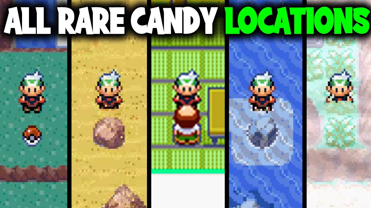 ВСЕ РЕДКИЕ КОНФЕТНЫЕ МЕСТА В POKEMON EMERALD