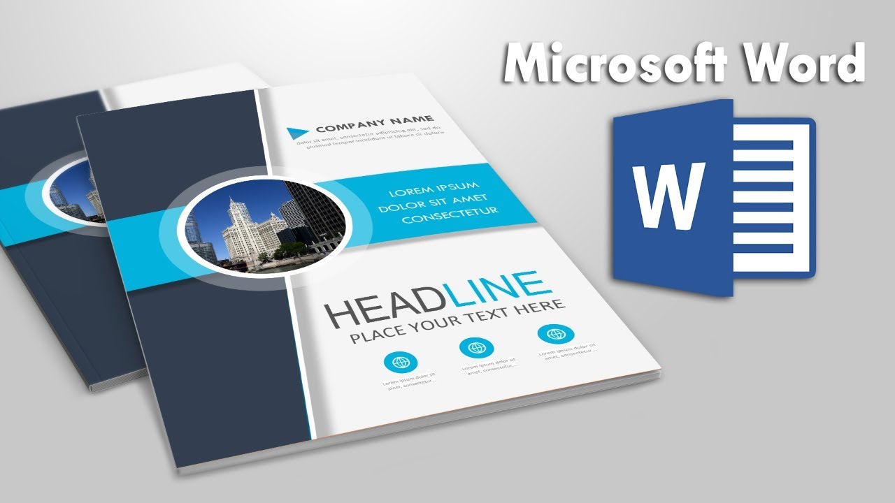 Awesome Report Cover Page Design in MS Word #1 + Free DOCX