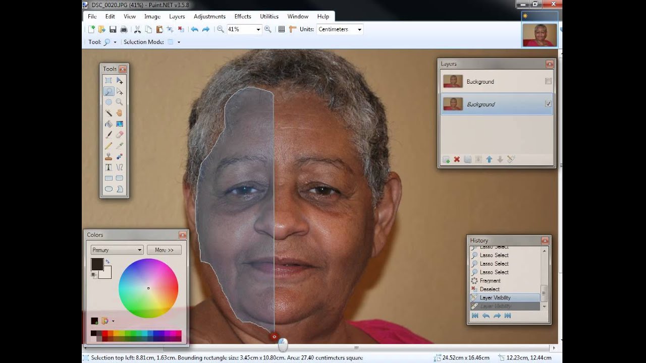 Paint.Net - How to remove wrinkles /  Basic Wrinkles Removal