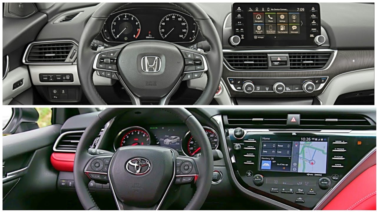 Honda Accord interior vs Toyota Camry interior