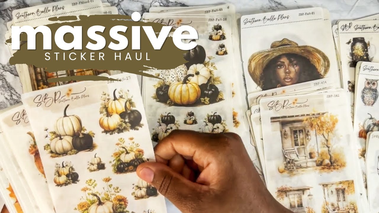 Massive Fall Sticker Haul|Stickers|Stationery #haul #stationery #planner #journal #journaling #find