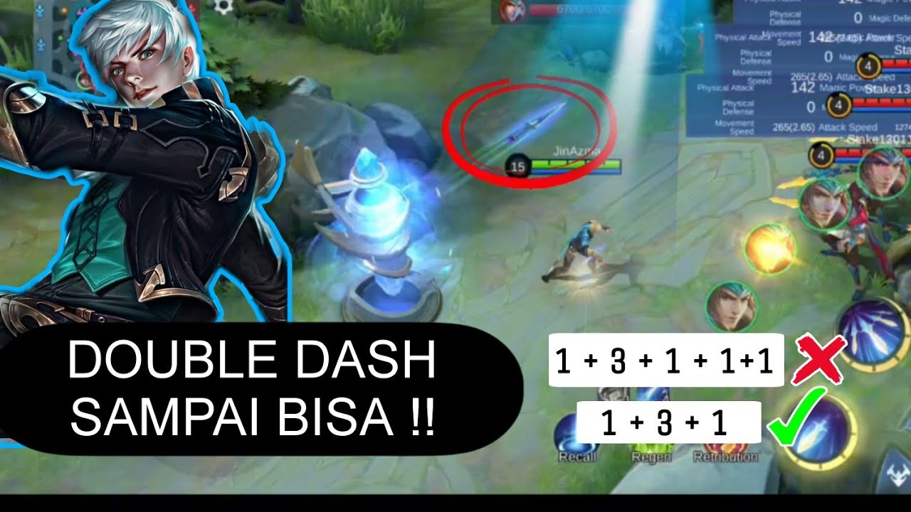 Gusion Double Dash Tutorial | 1+3+1 ✅ DIJAMIN BISA !! @JinAzmaMLBB
