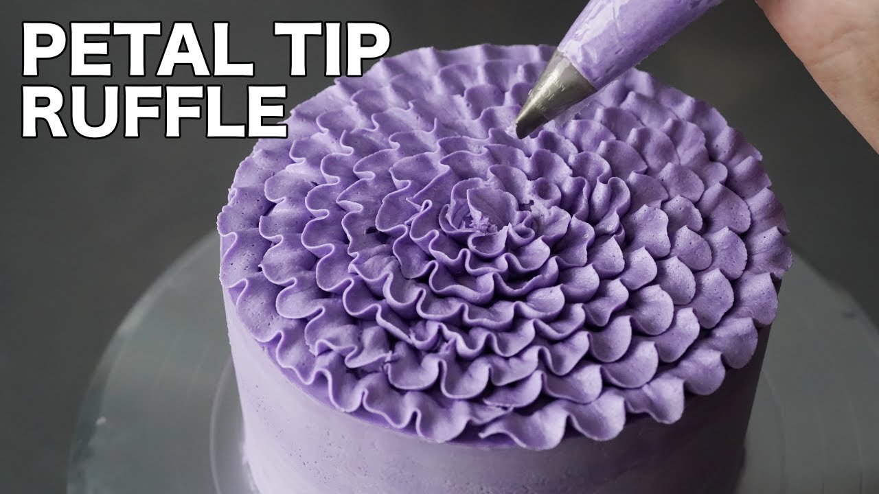 Petal tip ruffle masterclass  [ Cake Decorating For Beginners ]