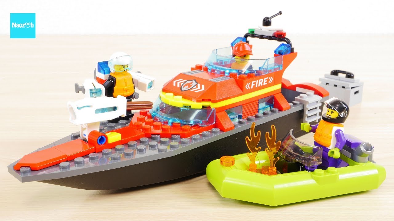 レゴ シティ 消防レスキューボート 60373 ／ LEGO City Fire Rescue Boat Speed Build & review