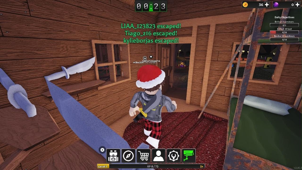 Playing survive the killer on roblox