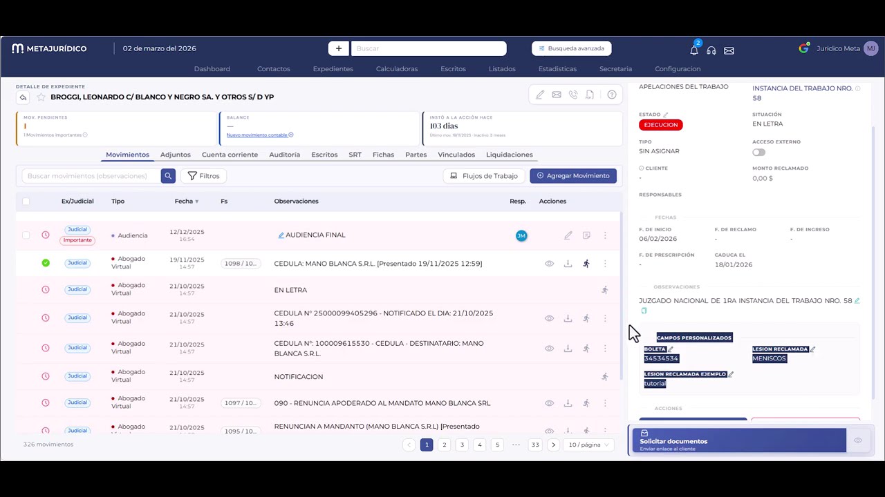 Cómo crear y organizar campos personalizados en expedientes y contactos