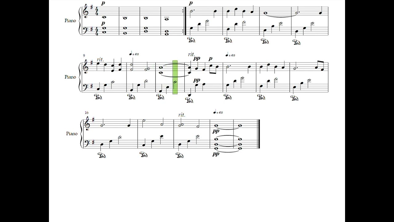Fernando Velázquez - The Impossible Main Title - Piano Sheet Music