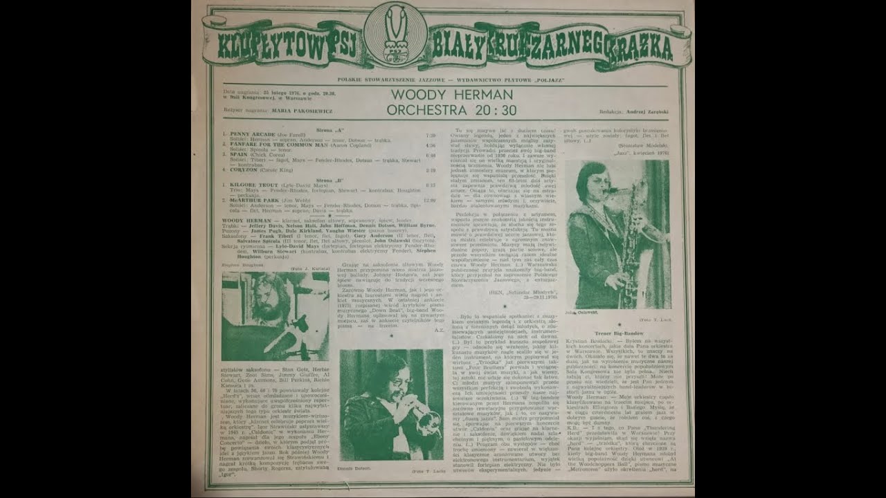 Woody Herman Orchestra - 20:30 [1976, POLAND] FULL ALBUM