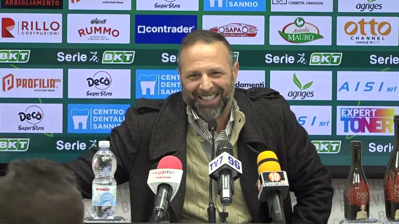 BENEVENTO-PERUGIA: 0-2 MASSIMILIANO SANTOPADRE conferenza post gara