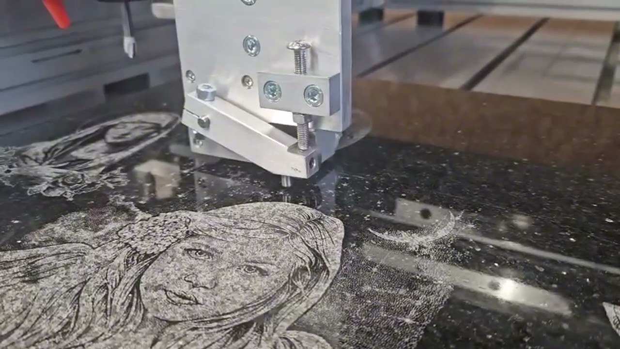 PikoCNC Setare cap Fotogravura , CNC Granit , CNC Marmura