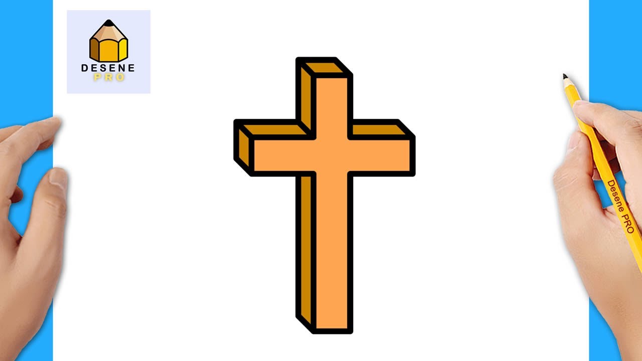 Cum se deseneaza o cruce in 3d | Desene de Paste