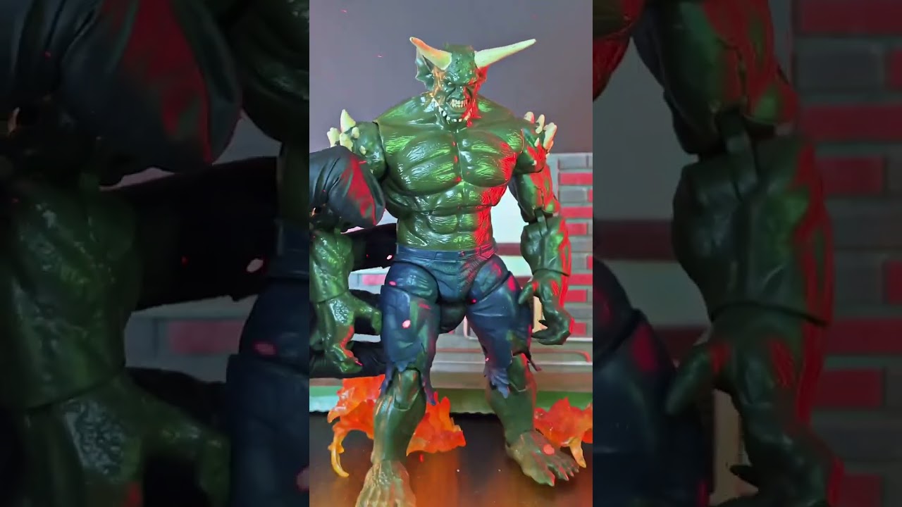 Ultimate Green Goblin BAF Figure ASMR Review  #marvellegends #marvel #spiderman #asmr  #hasbro