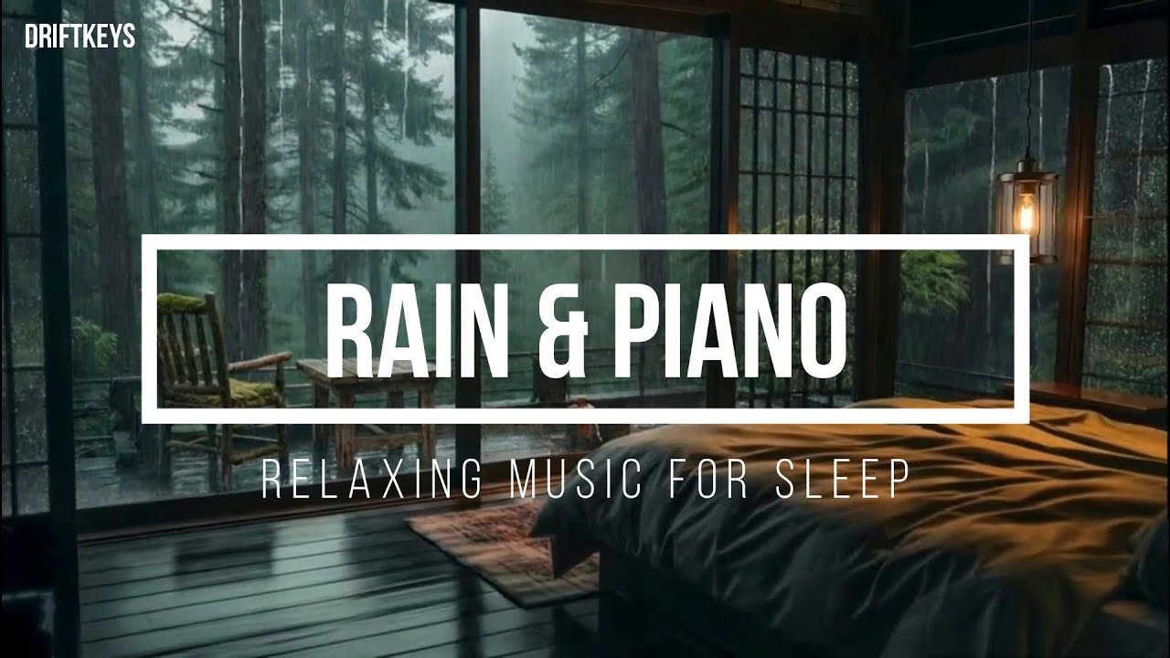 FALL INTO SLEEP INSTANTLY - Soft Rain & Piano Music to Release Stress | Deep Sleep