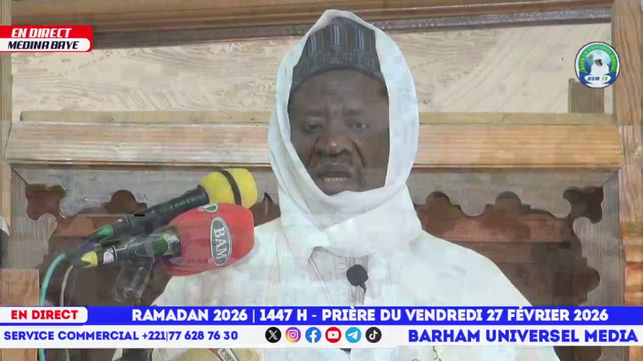 📍Medina Baye : priere du vendredi 27 fevrier 2026| Imam Cheikh Mahi Cissé Ramadan2026●1447H #BUMTV