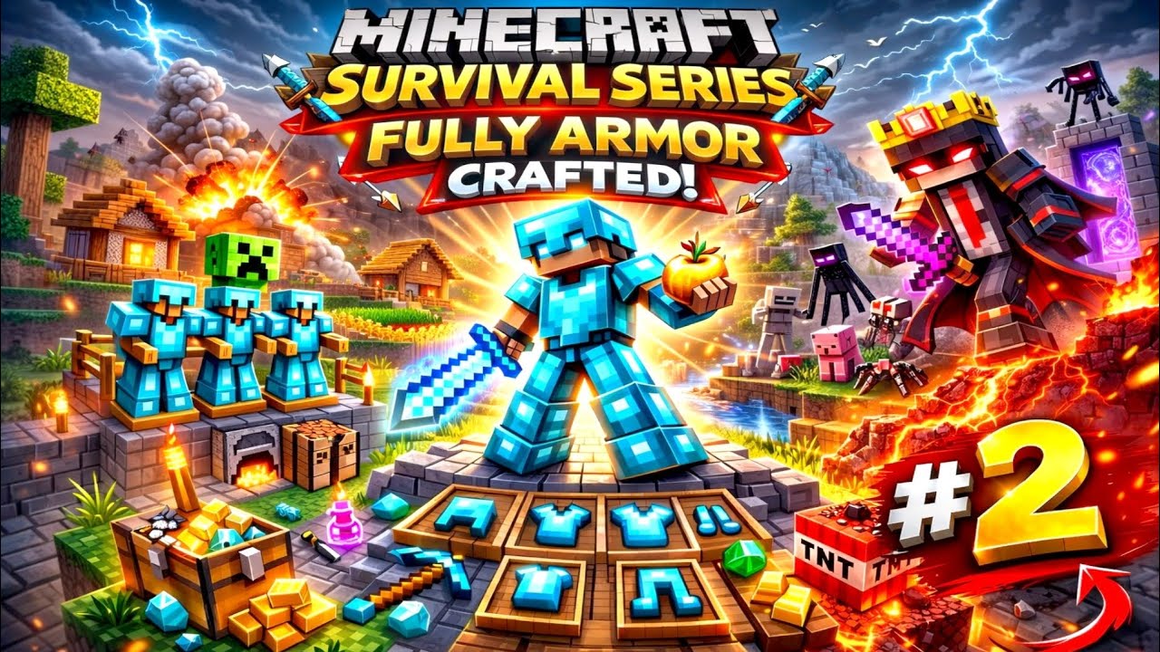 I FINALLY GOT FULL  ARMOR! 💎🔥 | Minecraft Survival #2 (hindi)