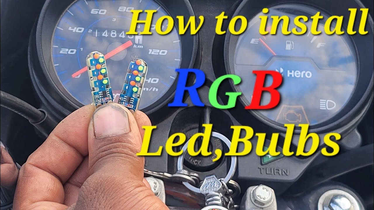 How to install led lights bulbs in.Speedometer ;Hero Hf deluxe.b6 2024