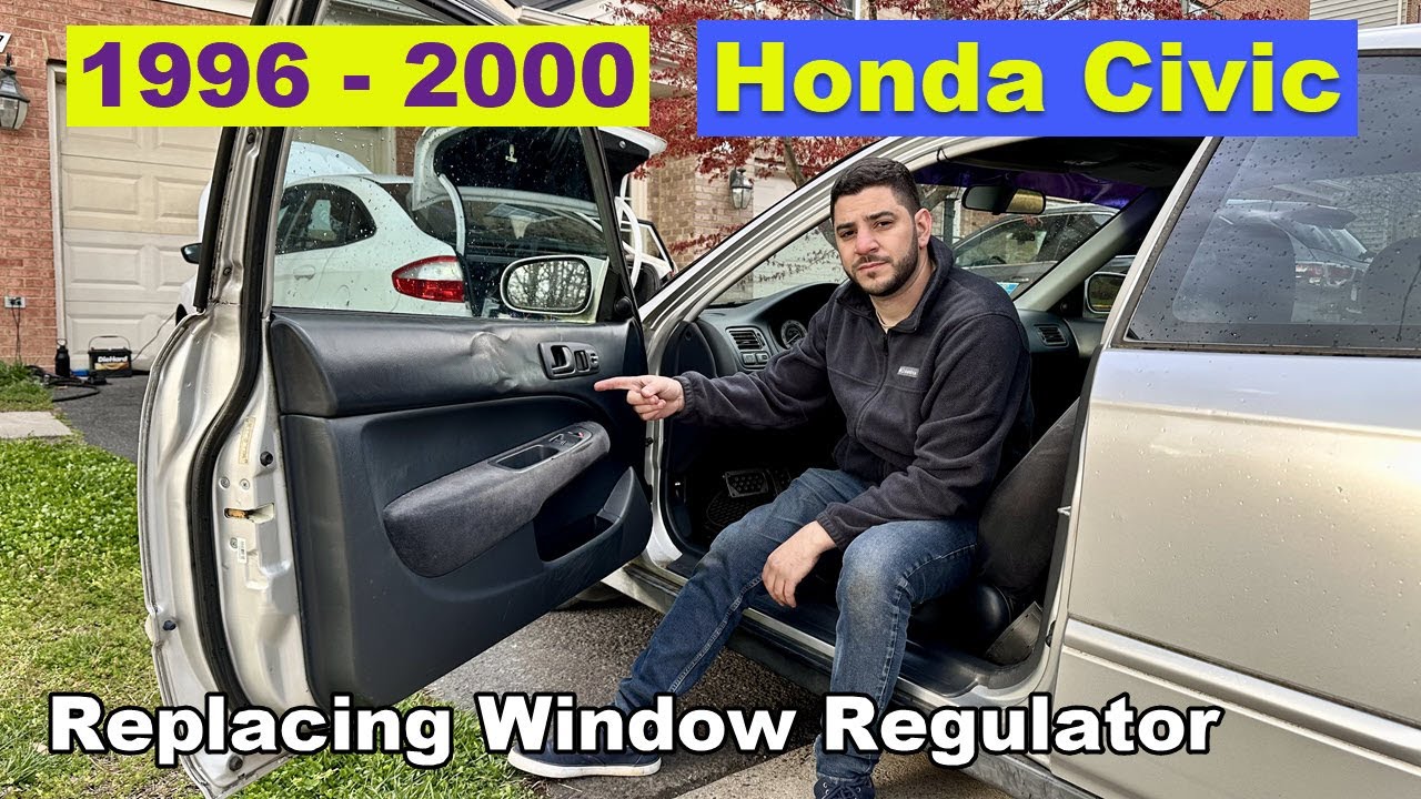 Замена стеклоподъемника со стороны водителя на Honda Civic Coupe 1996 1997 1998 1999 2000 годов с...