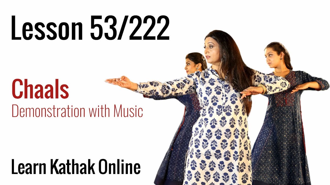 Chaals Demonstration with Music in Kathak for Beginners| Learn Kathak Online | Lesson 53/222