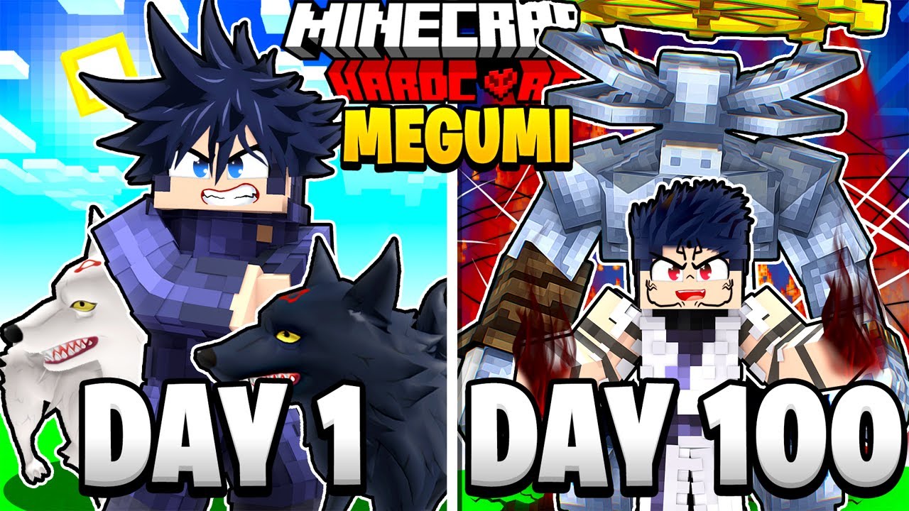 I Survived 100 Days As MEGUMI FUSHIGURO in Jujutsu Kaisen Minecraft