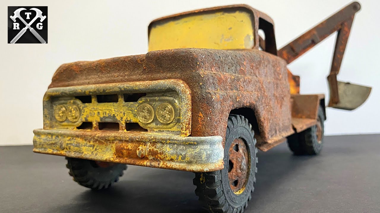 Rusted Tonka Back Hoe Restoration
