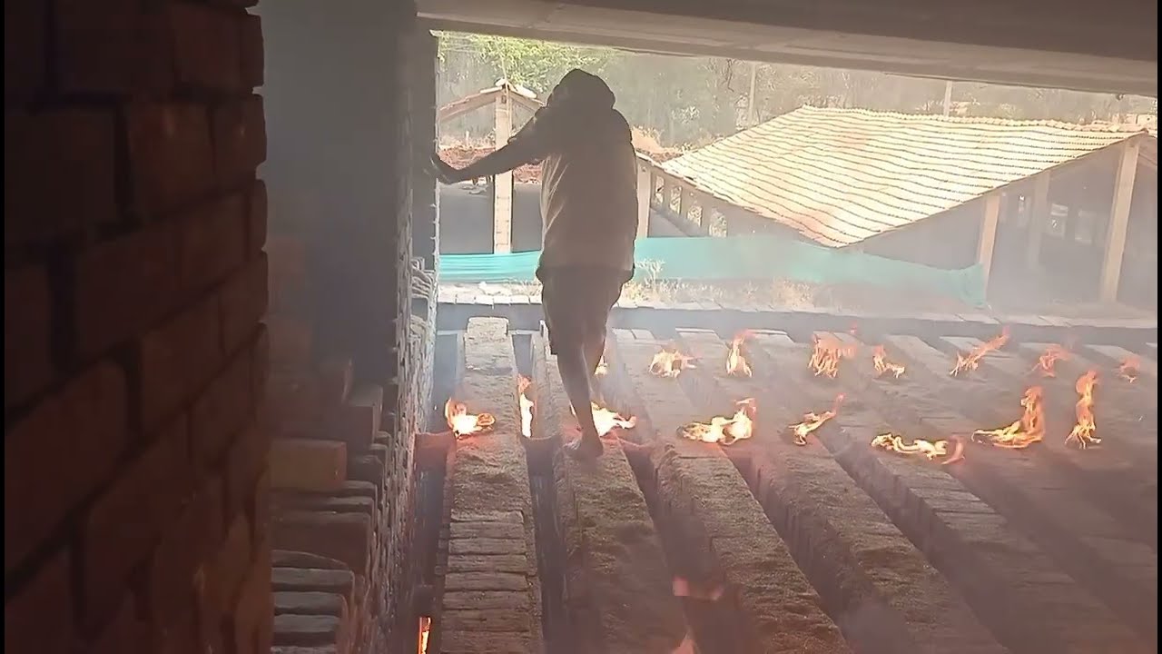 #Mudbricks#burning process#Sri Chamundeswari bricks Mysuru
