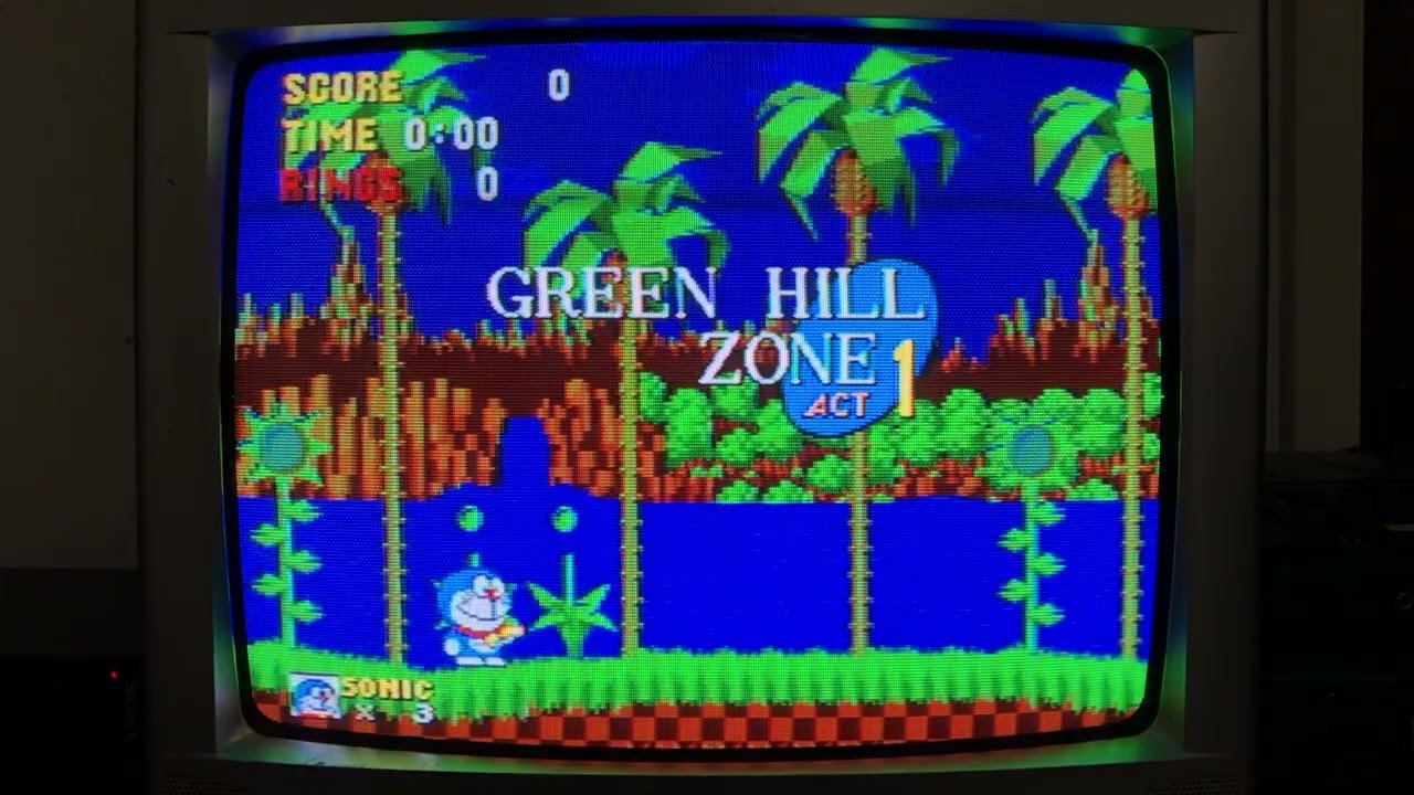 Sonic the Hedgehog (1991) but with Doraemon (with gameplay)