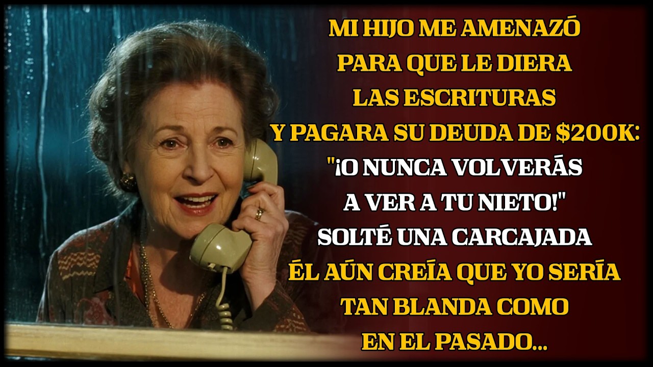 Me exigió pagar su deuda de 200 mil dólares “¡O no volverás a ver a tu nieto!”… solo pude reírme