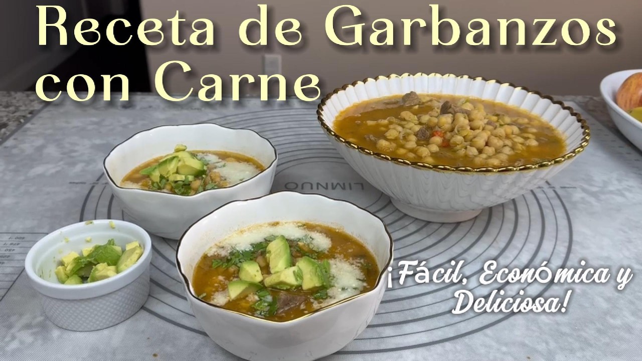 Garbanzos con Carne Caseros 🥘 Receta Fácil y Poderosa como en Casa