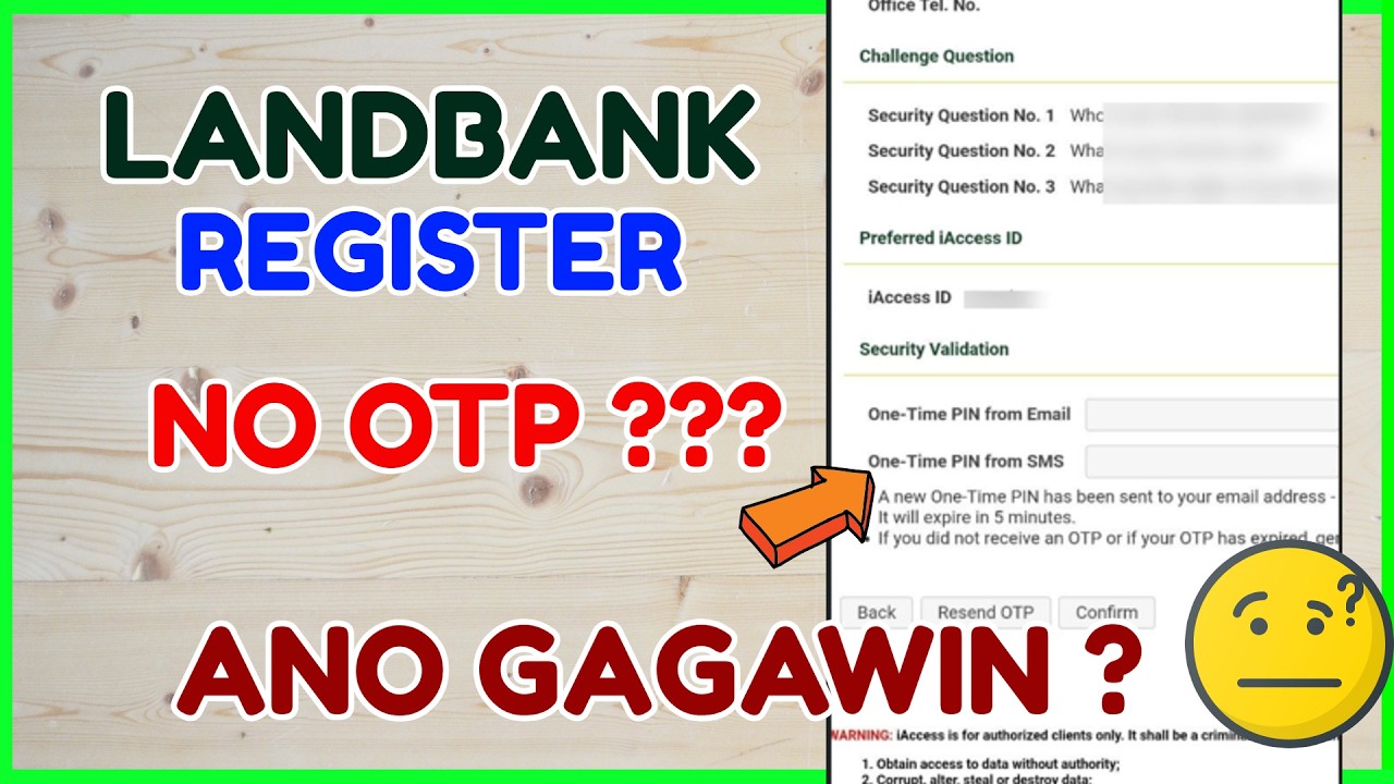 NO OTP sa Landbank Registration iAccess? How to Register to Landbank App Online?