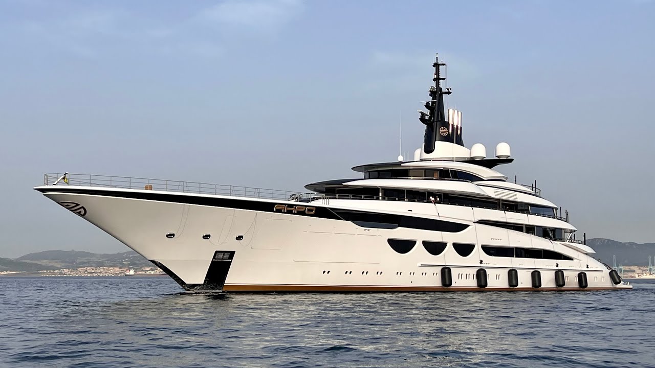 AHPO - $300 Million Superyacht Docking In Gibraltar 4K