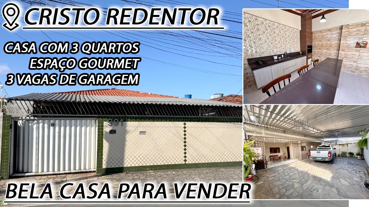 ❌INDISPONÍVEL❌CRISTO REDENTOR - #joãopessoa #paraiba . Casa com área de lazer 3 qtos e DCE completa.