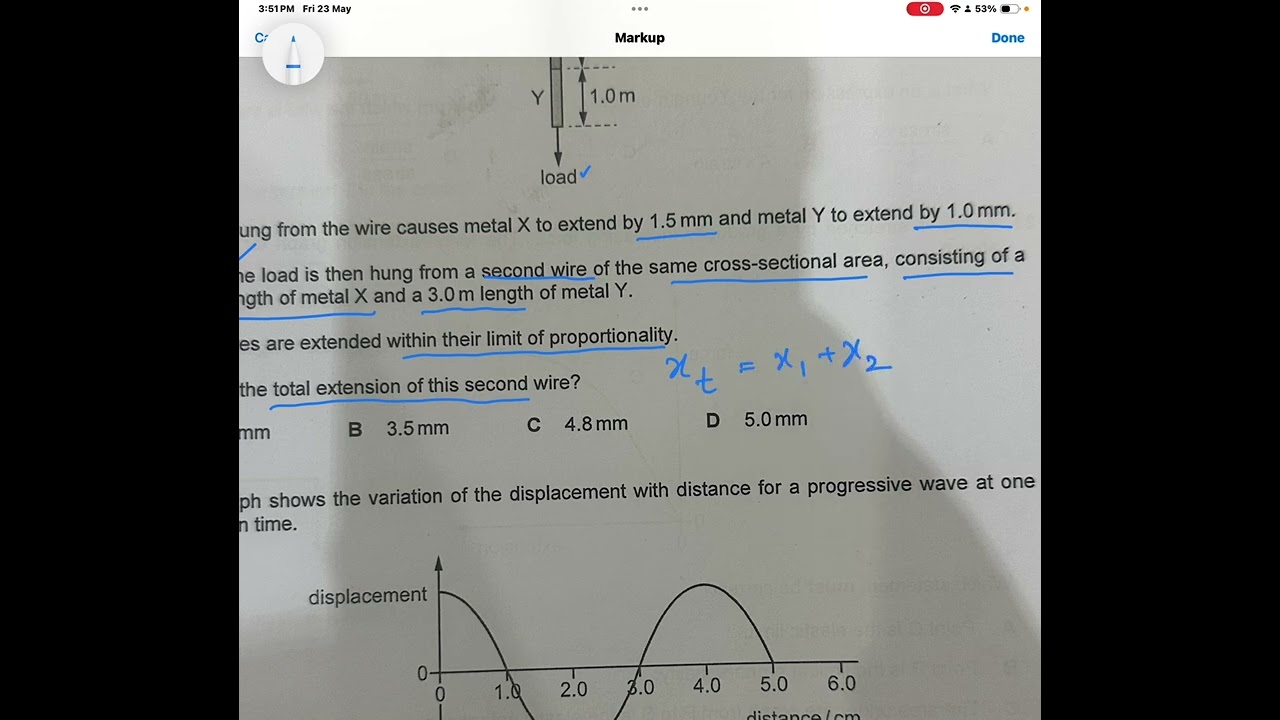 9702/O/N/2024/P11/Q.23/Deformation of solids/A level physics past paper question 