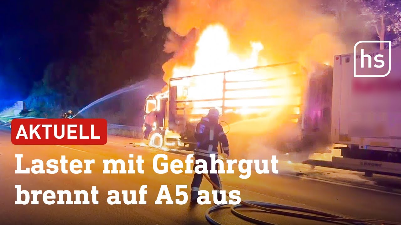 Ekliger Geruch: Lkw mit Kaliumhydroxid macht auf A5 (Friedberg) Probleme | hessenschau