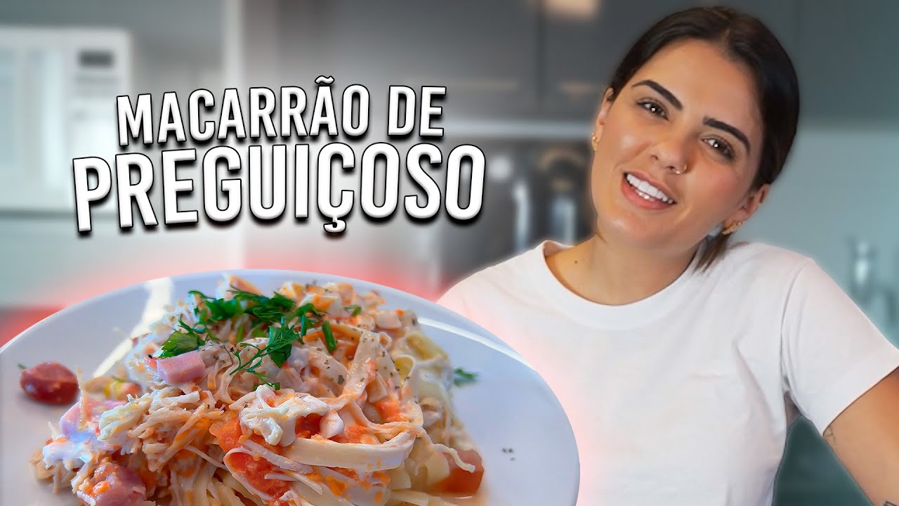 MEU MACARRÃO DE PREGUIÇOSO FICOU UMA DELÍCIA - BRUNA NA COZINHA