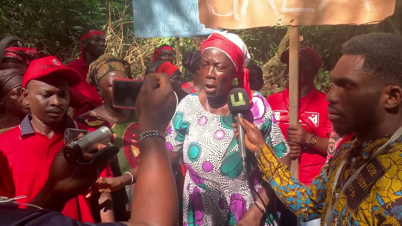 Sefwi subiri a town in bibiani anhwiaso bekwai municipality demonstrated against illegal mining
