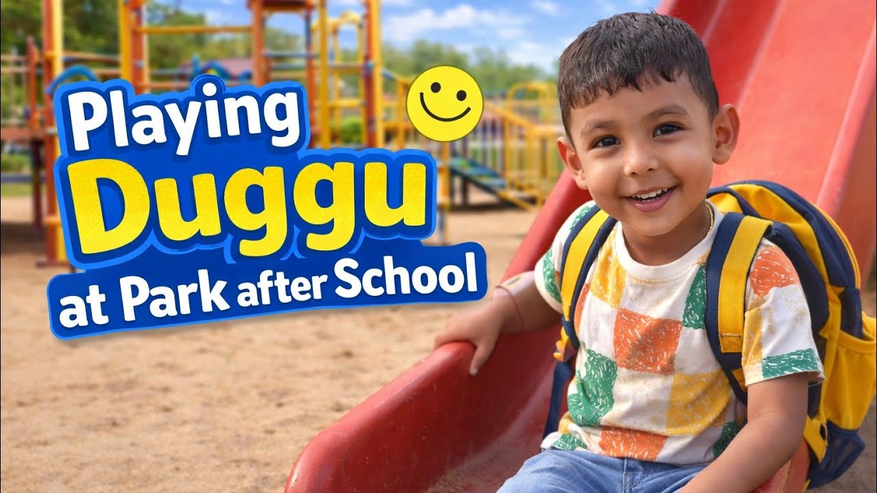 Duggu Bhaskar 🤩 Playing at Park After School | Duggu Fun Time at Playground | Kids Enjoyment Video🫠