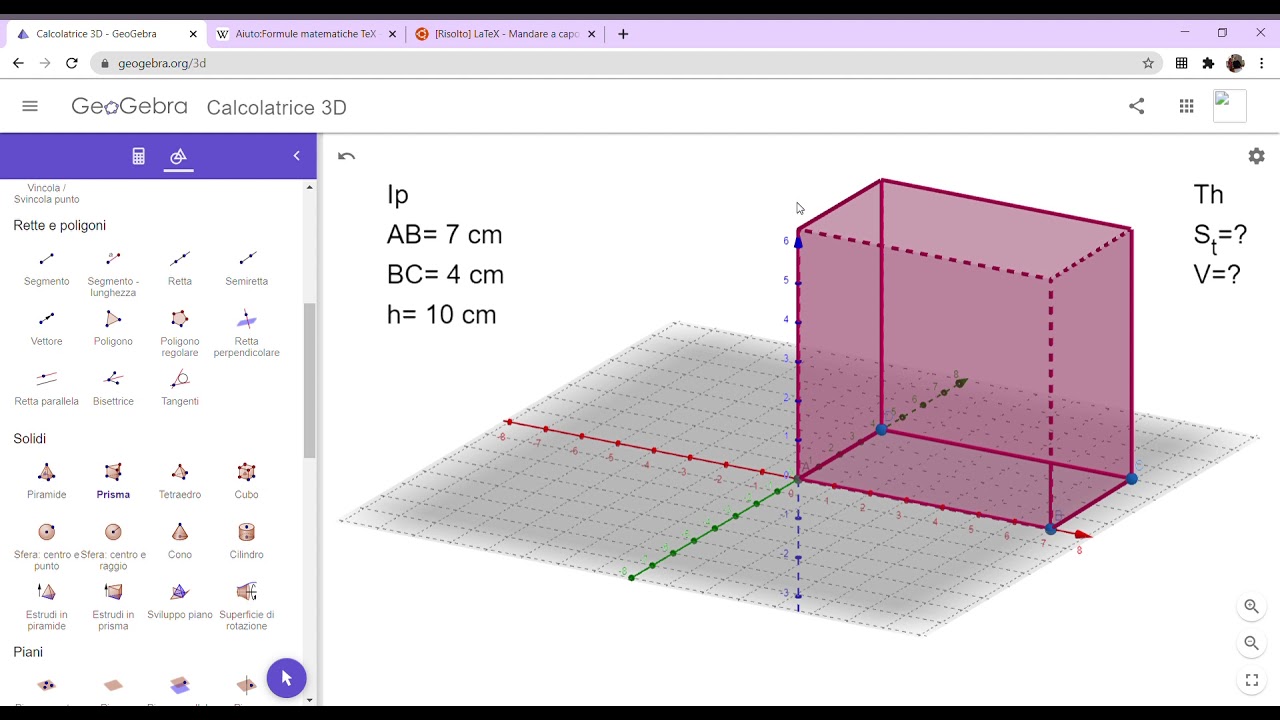 Geometria con Geogebra 3D!