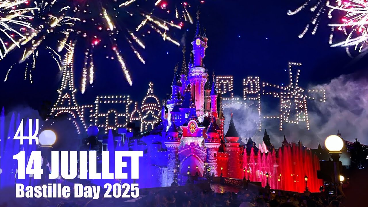 Feu d'artifice 14 juillet | Bastille Day 2025 Fireworks |Dronisos | Disneyland Paris