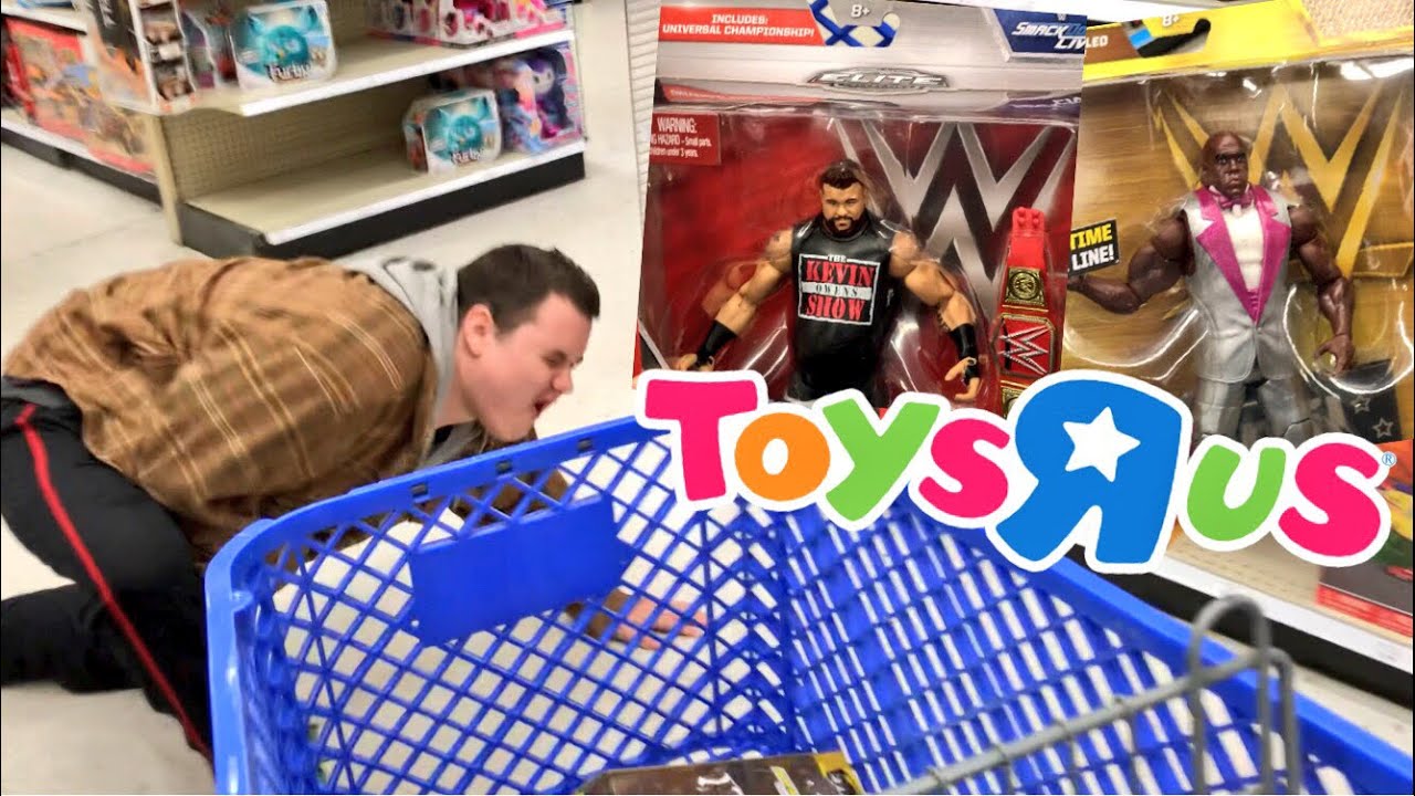 RAMMED TOY SCALPER w/CART! WWE FIGURE SHOPPING AT TOYSRUS!