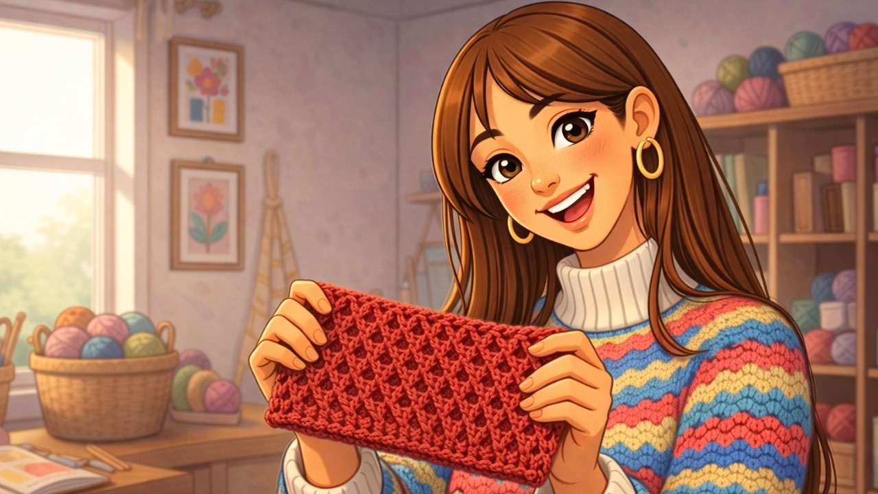 Punto rombo o diamante, perfecto para tus proyectos de crochet