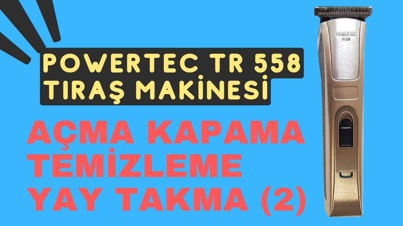 Powertec TR 558 tıraş makinesi yay takılması, temizliği, montajı