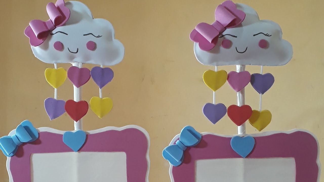 Como fazer porta retrato do tema chuva de amor