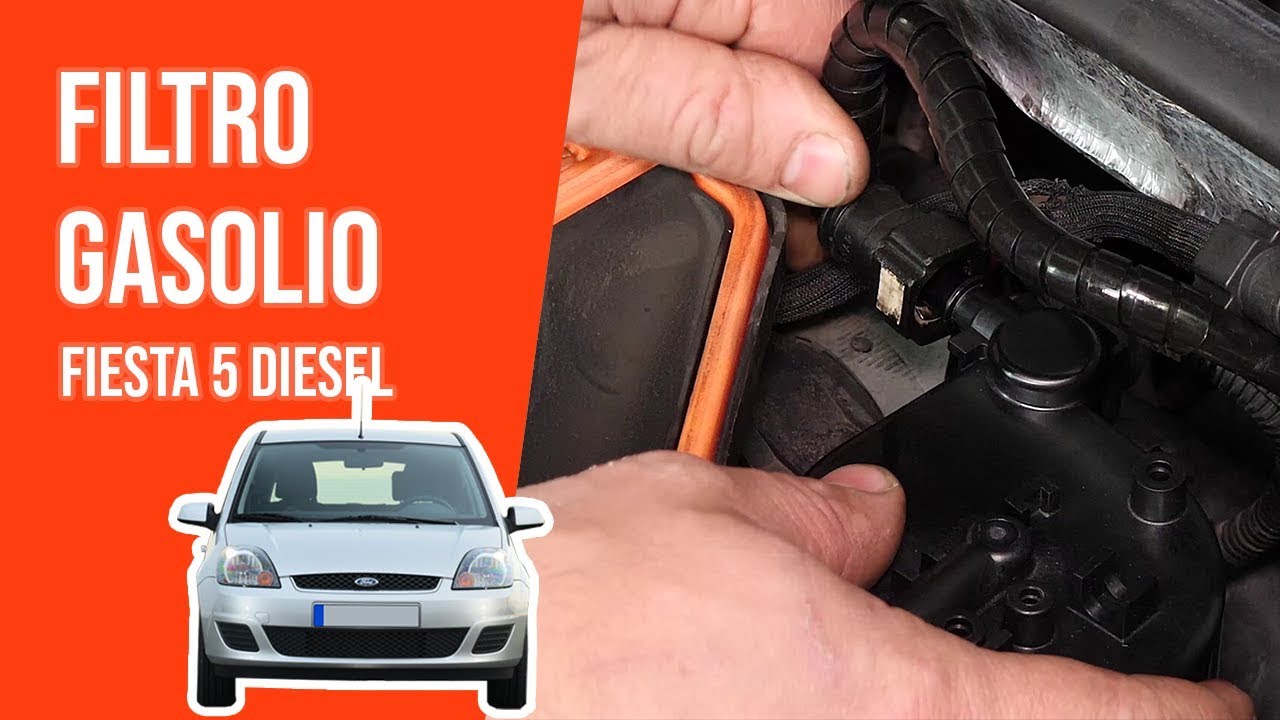 Cambio filtro gasolio FIESTA 5 1.4 TDCI ⛽